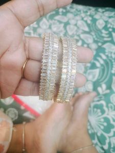 American Diamond Sparkling Bangle Set