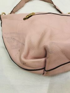 Pink Leather Coach Hobo Bag