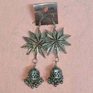 Floral Jhumka Earrings