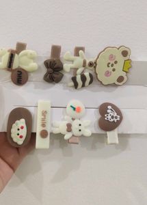 Cute Hair Clips - Set Of 8 Pcs