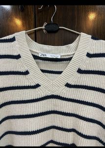 Striped Knit Vest