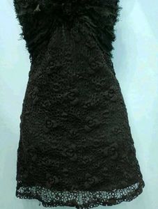V-neck Black Dress