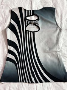 Black &amp; White Striped Top