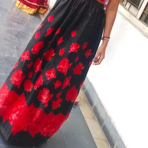Red &amp; Black Skirt