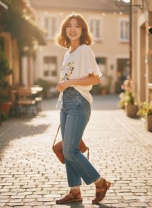 Vintage Embroidered Flowers Top