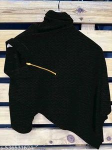 Stylish Black Knit Sweater