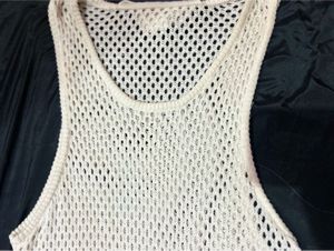 White Crochet Tank Top