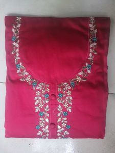 “Grace Cotton Unstitched Suit | Magenta Color | Th