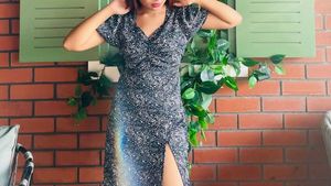 Floral Print Midi slit Dress