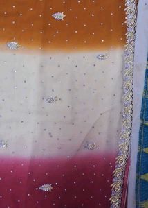 saree diamond💎 he redi blouse k sath h