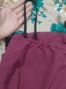 Wine Colour Party Wear Top