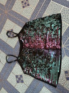 Party Wear Top Crop New. Like Good Condition