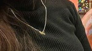 Gold Chain And Butterfly Pendant