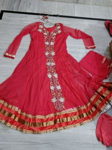 Heavy Work Party Wear Flared Anarkali Suit