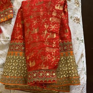 Exclusive Designer  lahanga Red size 40