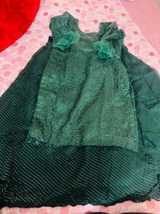 Emerald Green Sequin Kurta Skirt