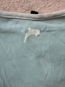 H&amp;M Powder Blue Crop Top