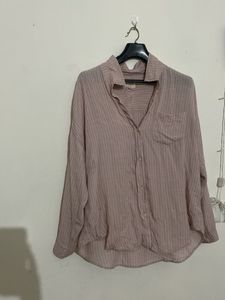 Striped Button-Down Top