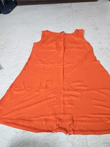 Orange Print Dress