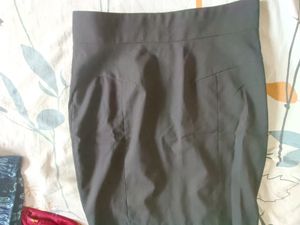 H&amp;M A Line Formal Black Skirt