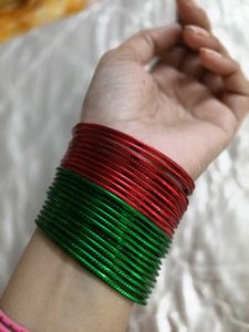 2 Metal Bangles Set