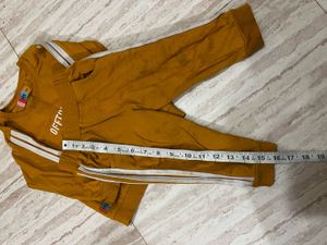 Kids Long Sleeve Mustard T shirt and pants