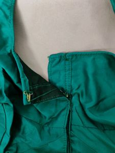 Dark Green Satin Blouse 💚