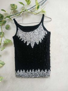 Sparkling Black Tank Top