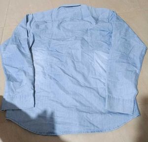 Denim Casual Shirt, 3XL SIZE