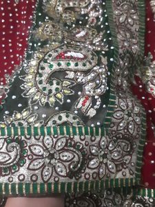 Rust,green Saree