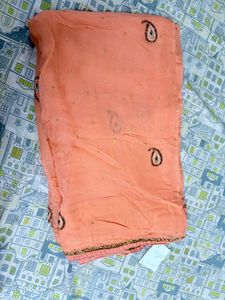Very Light Weight Peach Saree