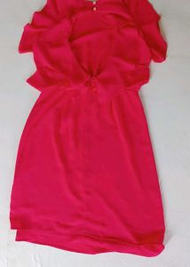 Pink Layered Midi Dress