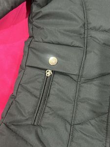 Black Hooded Winter Jacket