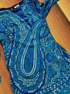 Old Navy Women Blue Printed Casual Dress
