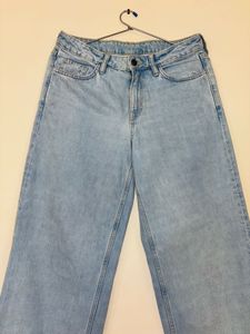 H&amp;M Light Blue Ultra Wide Jeans