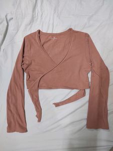 Wrap Around Pink Blush Crop Top