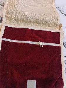 A Fancy velvet jute bag for your cutie pie