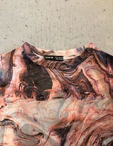Shein Abstract Cropped Top