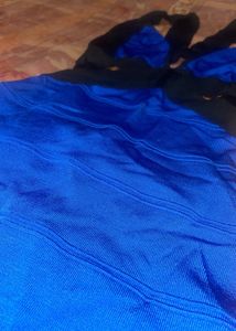Black Nd Blue Backless Bodycon