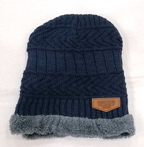 Navy Blue Sports Beanie Hat