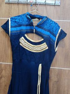 Elegant Blue Anarkali Kurta