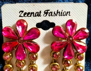 Women Party FLOWER Design long Earrings