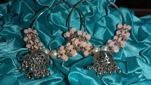 Beaded Jhumka Earrings