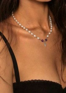 handmade Pearl & authentic Amethyst Necklace