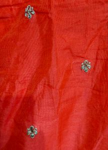 Orange Embroidered Kurti
