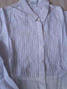 White Pleated Shirt