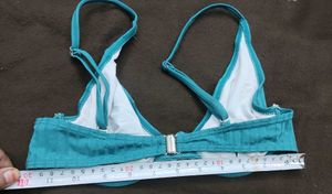 Teal Ribbed Bikini Top 🖤