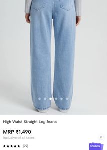 High Waist Straight Leg Jeans