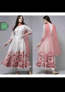 Floral Print  Anarkali Kurta
