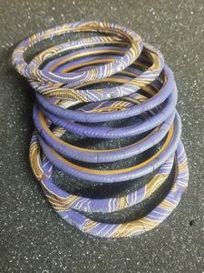 Purple & Gold Bangle Set